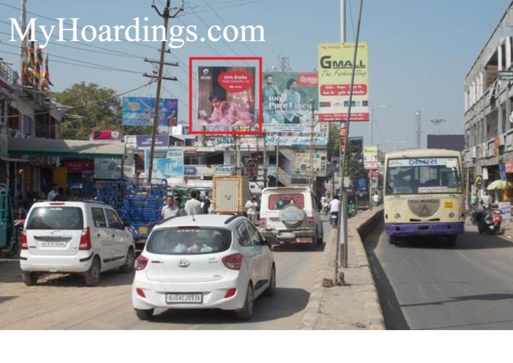 OOH Hoardings Agency in India, Highway Billboard advertising in Bazzar Road in Palanpur, Unipole Agency in Palanpur